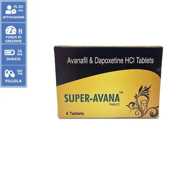 SUPER AVANA 160 mg, Avanafil, Dapoxetina